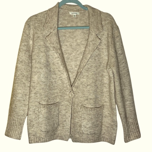 Max Studio Wool Blend Single Button Cardigan Women’s Small - Picture 2 of 6